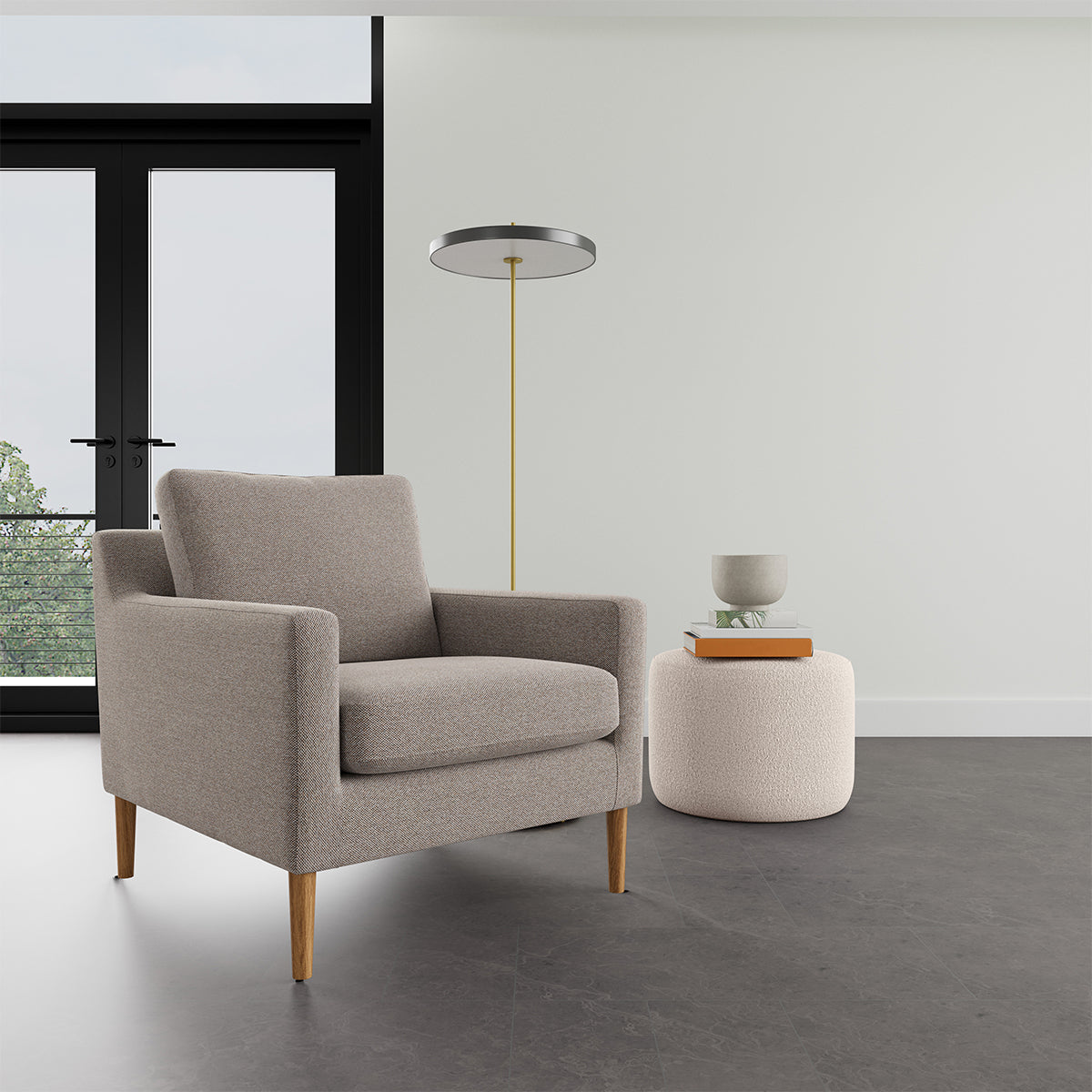 Astha Fabric Armchair