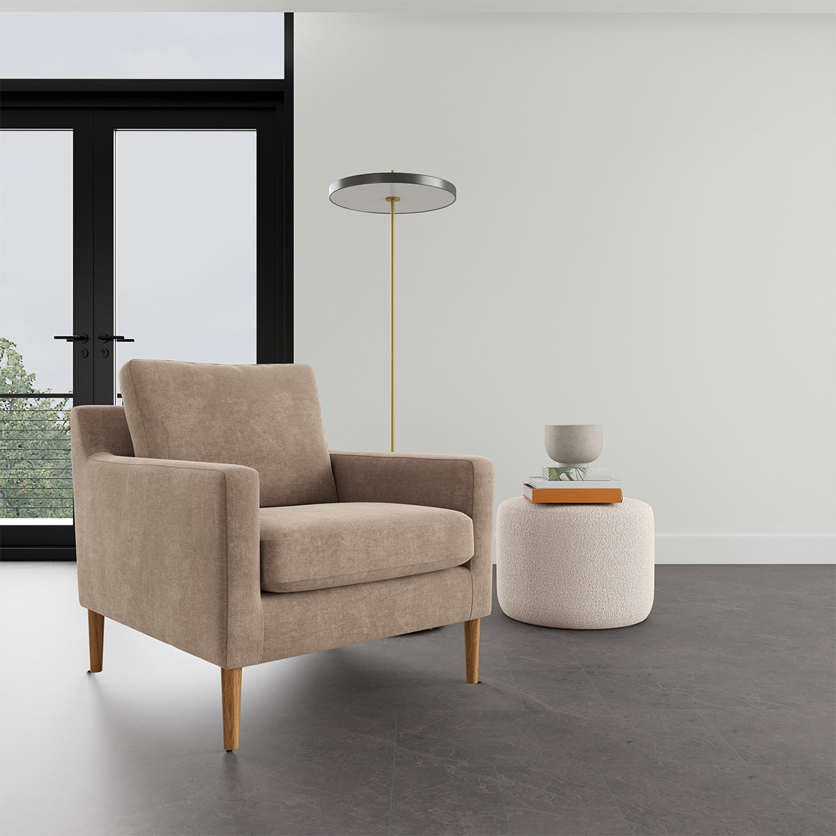 Astha Fabric Armchair