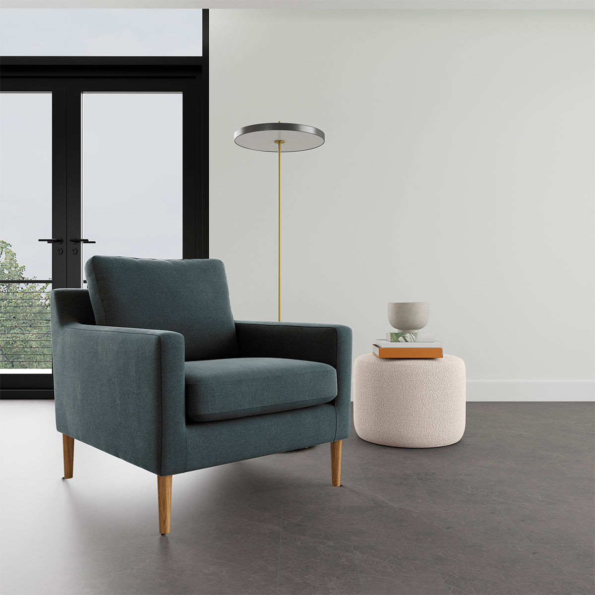 Astha Fabric Armchair