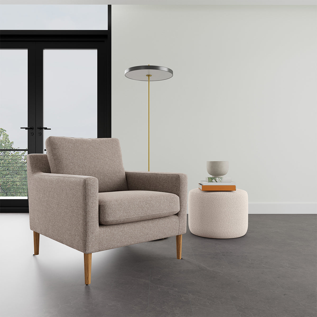 Astha Fabric Armchair