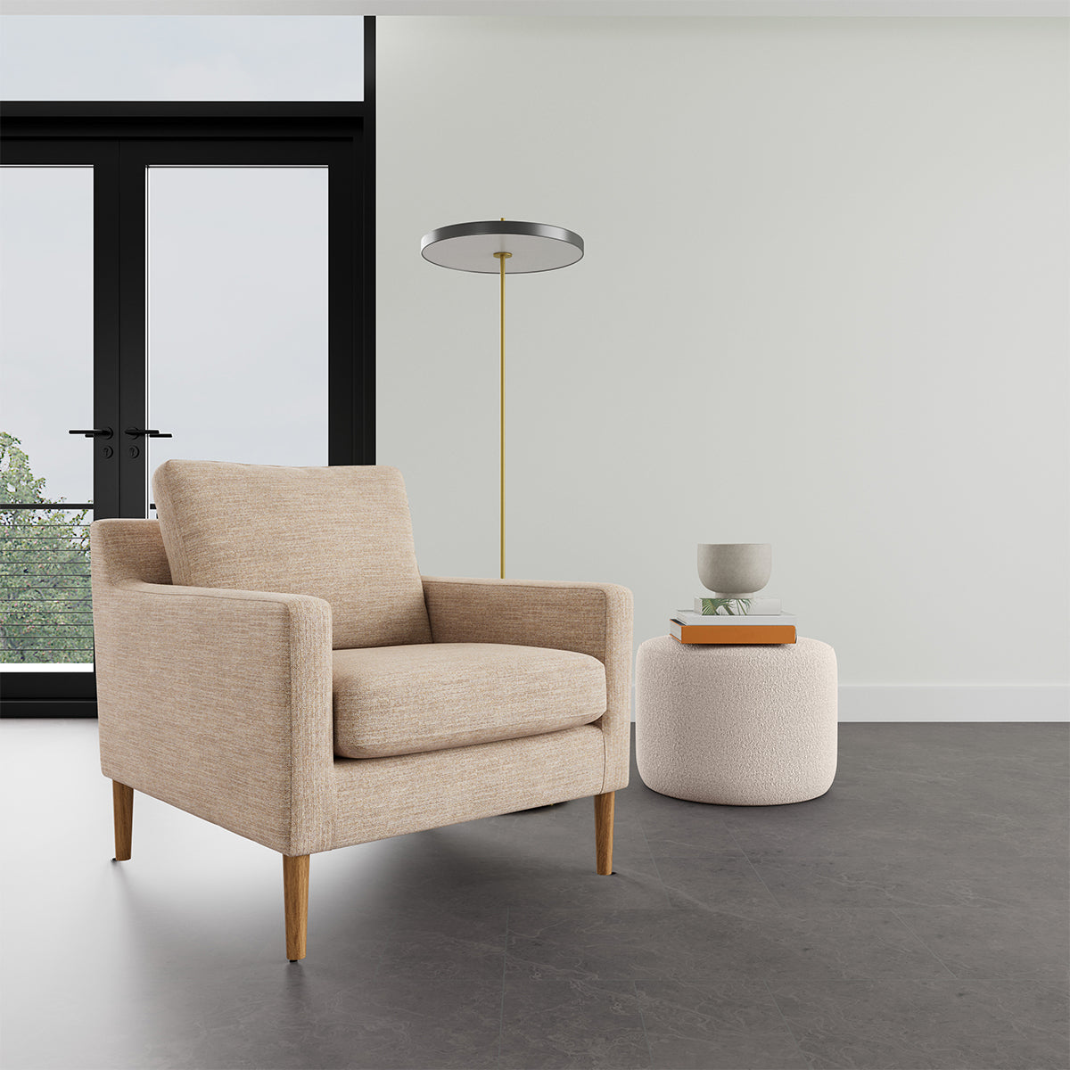Astha Fabric Armchair