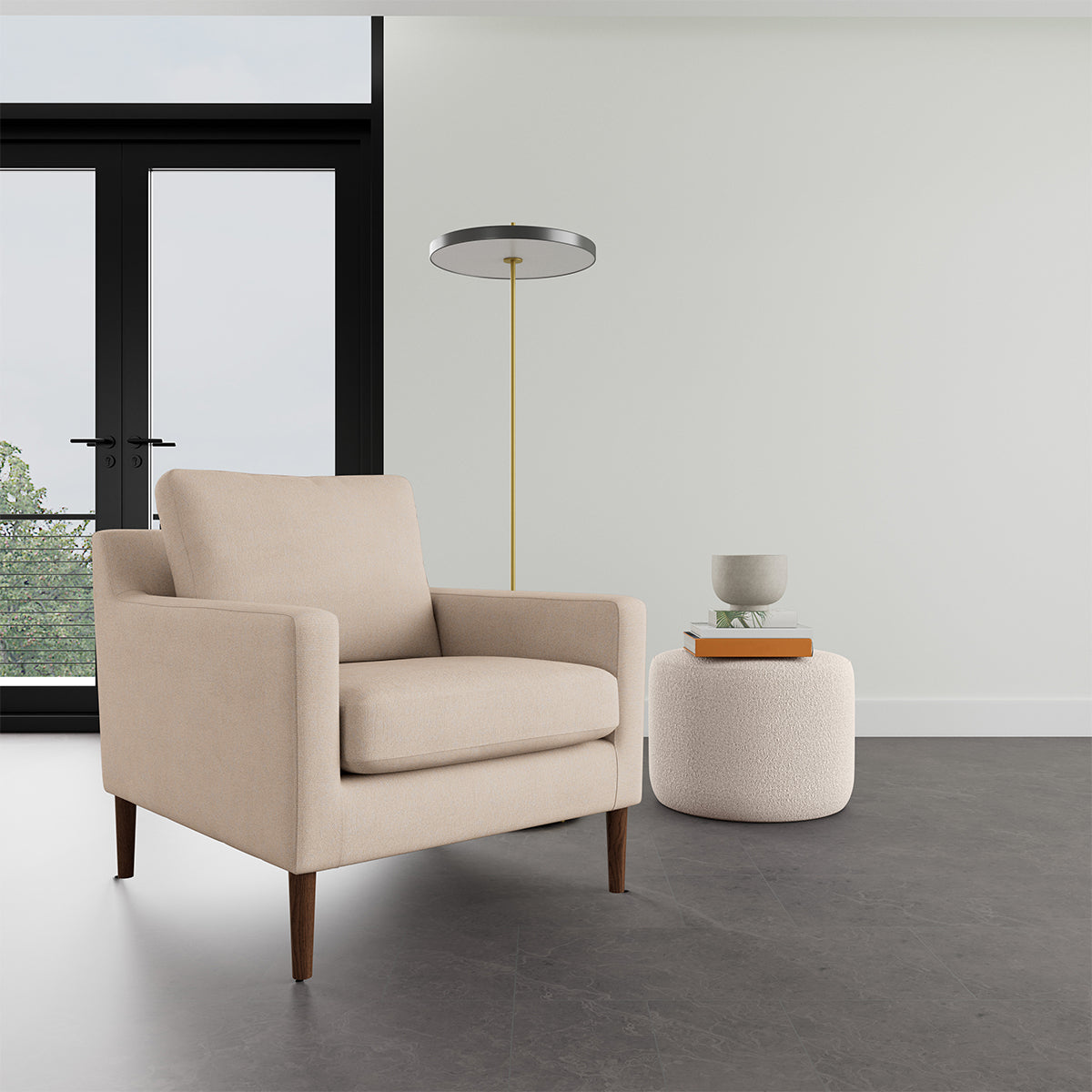 Astha Fabric Armchair