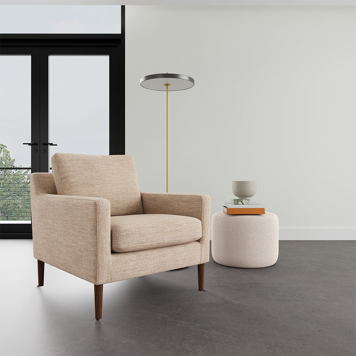 Astha Fabric Armchair