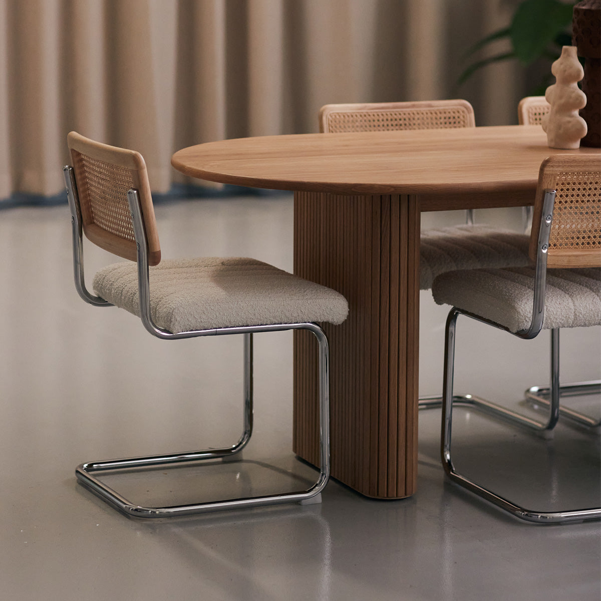 Blake Rattan Fabric Dining Chair