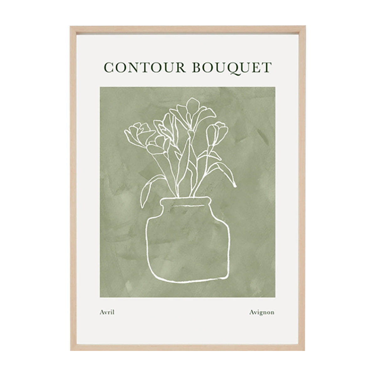 Bouquet Outline Framed Print