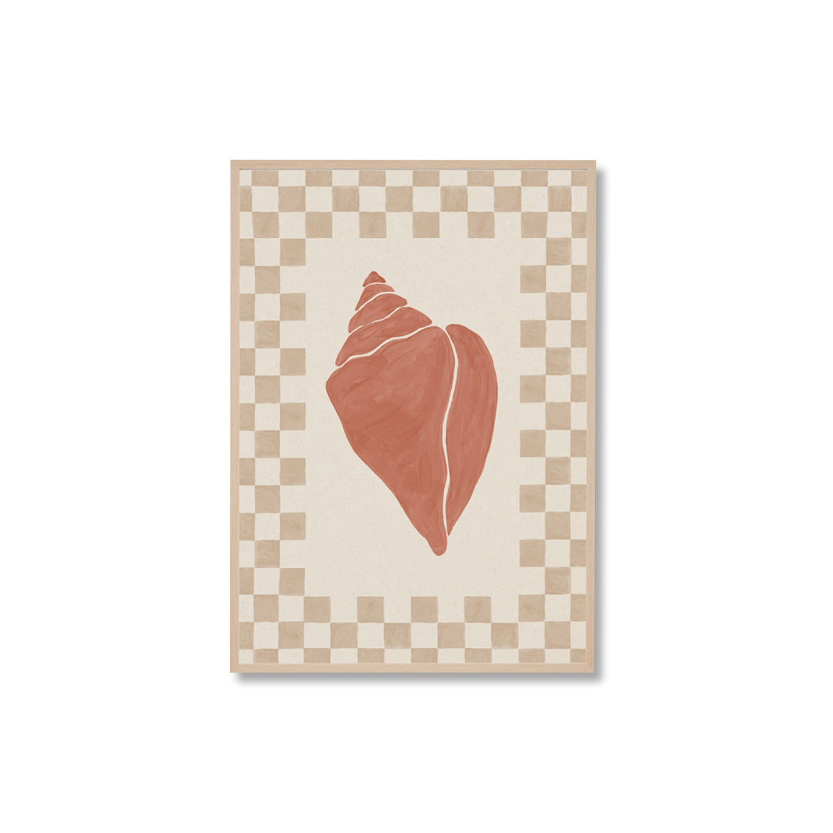 Check Seashell 1 Framed Print