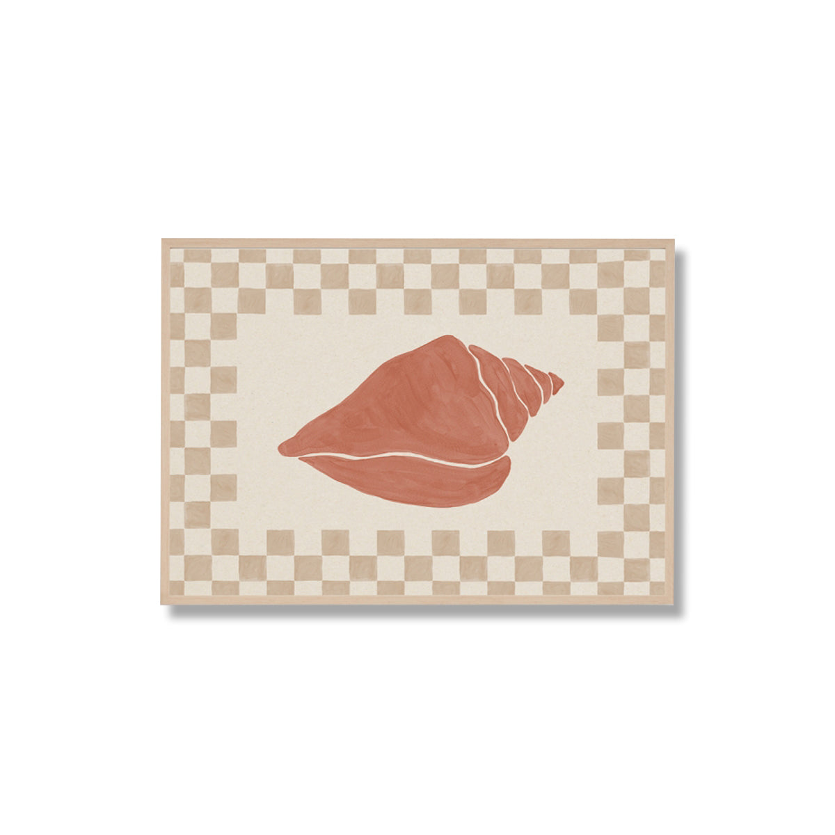 Check Seashell 1 Framed Print