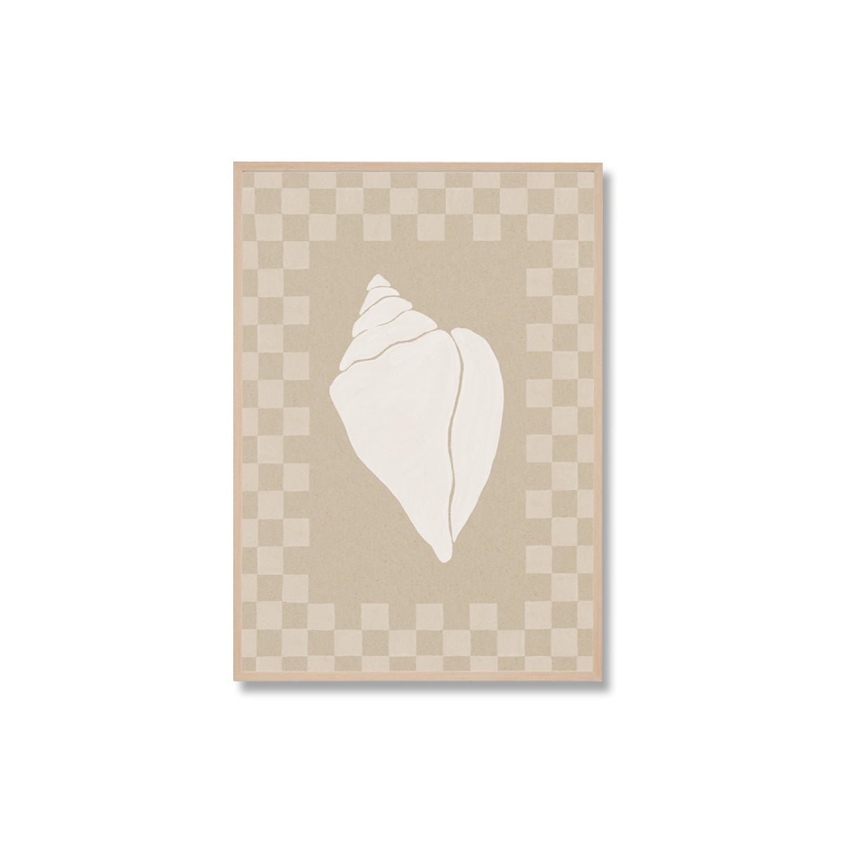 Check Seashell 1 Framed Print