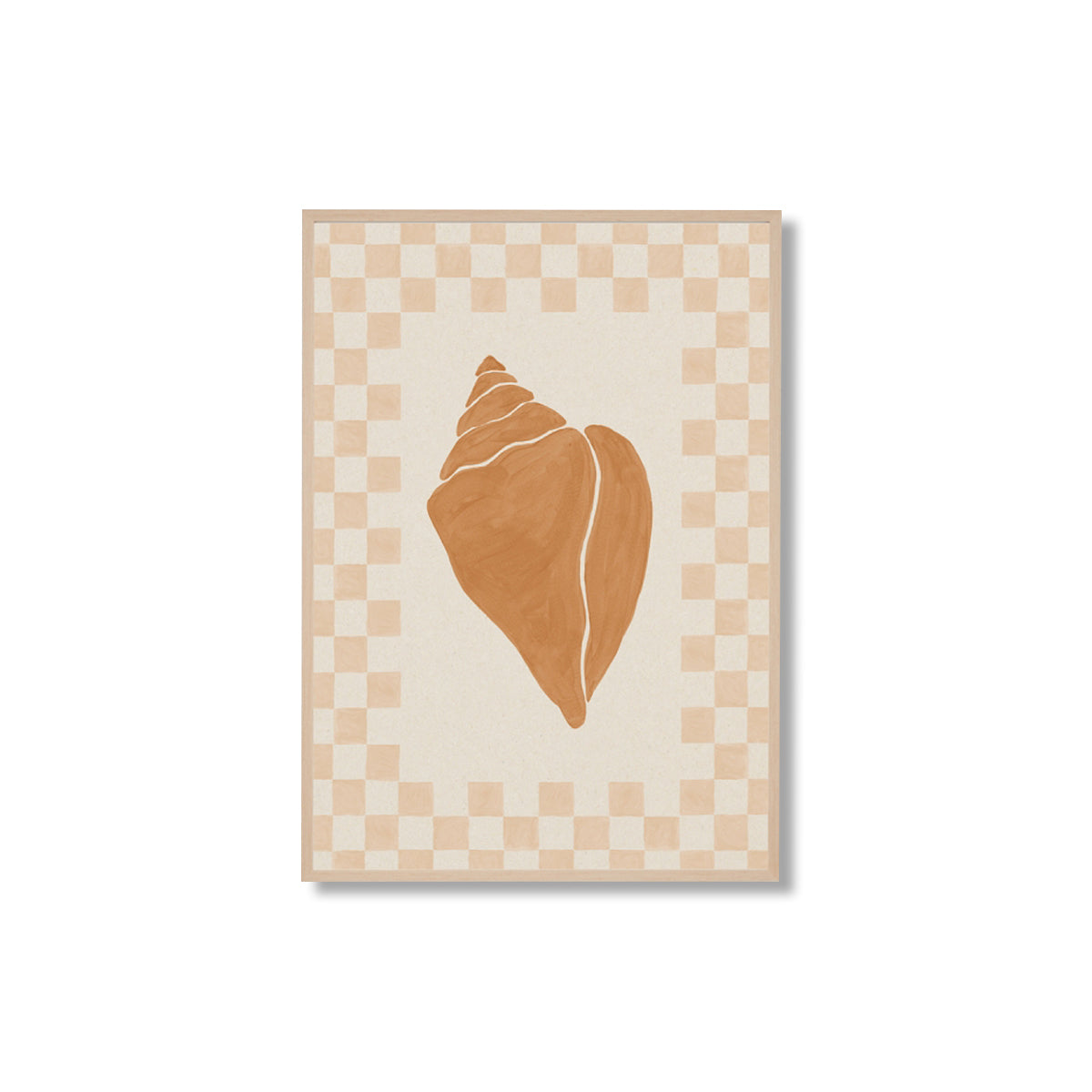 Check Seashell 1 Framed Print