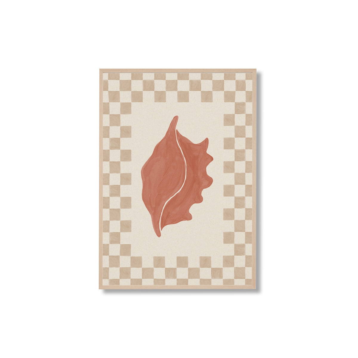 Check Seashell 2 Framed Print