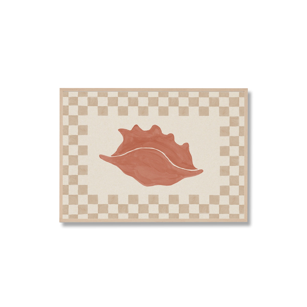 Check Seashell 2 Framed Print