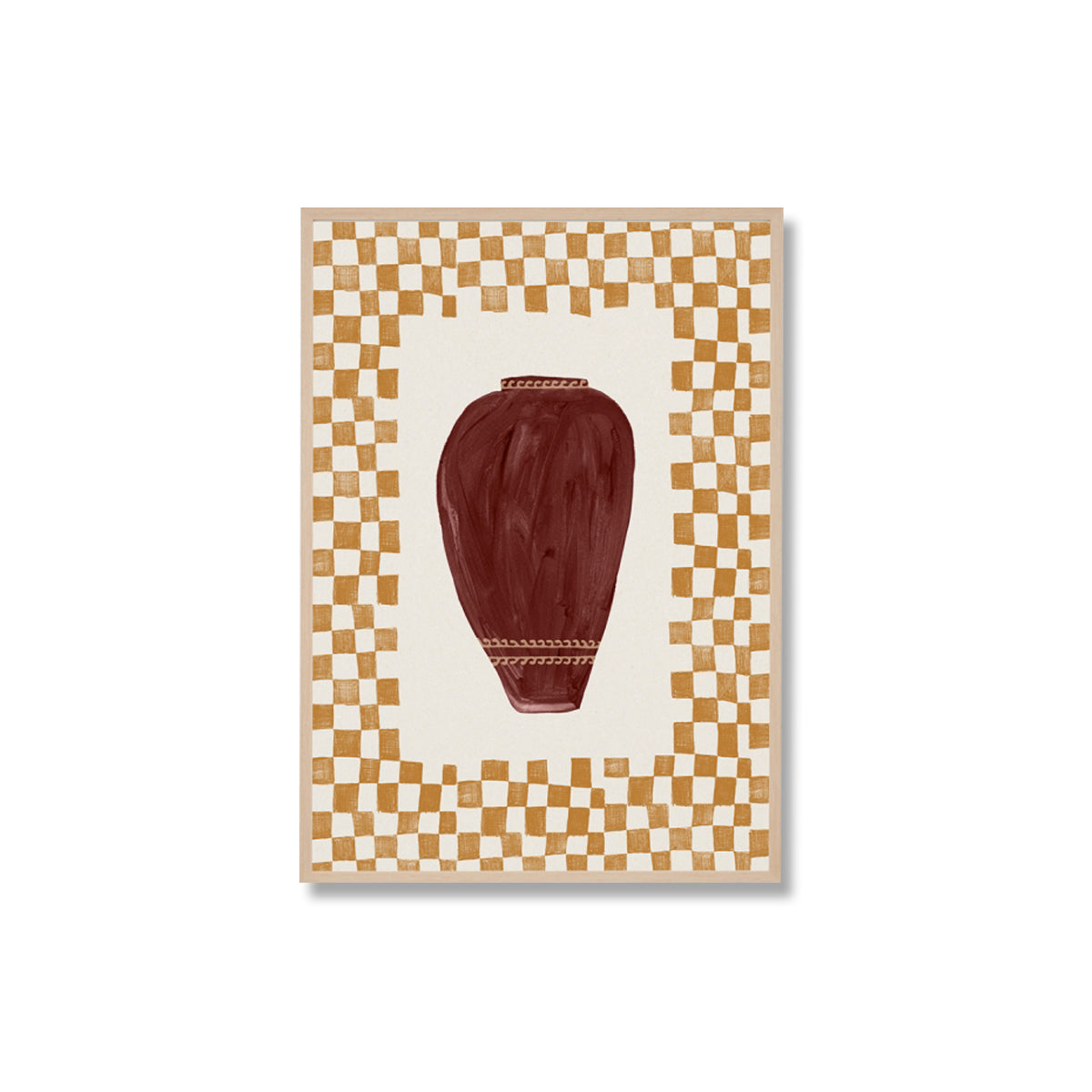Check Vase 2 Framed Print
