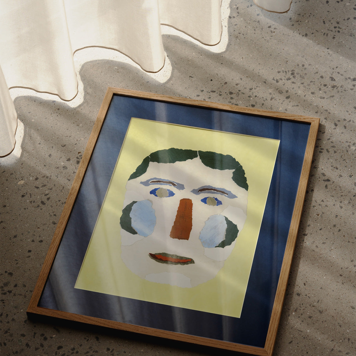 Blue Cheek Portrait Print