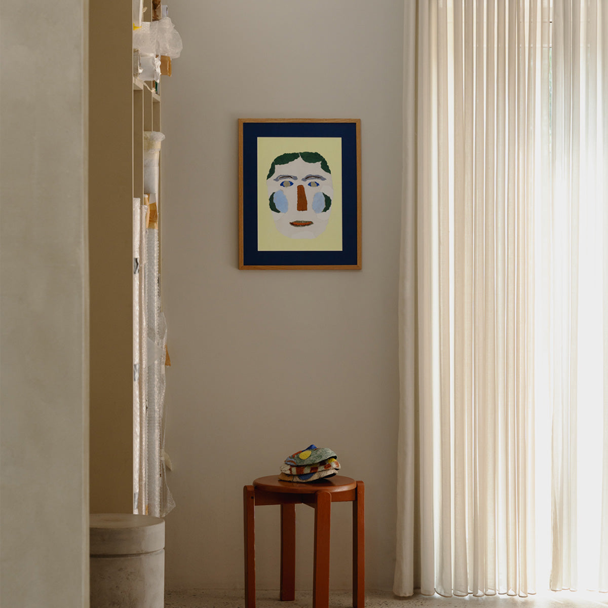 Blue Cheek Portrait Print