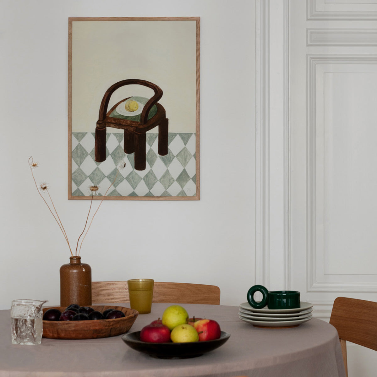 Chair With Fruit Print