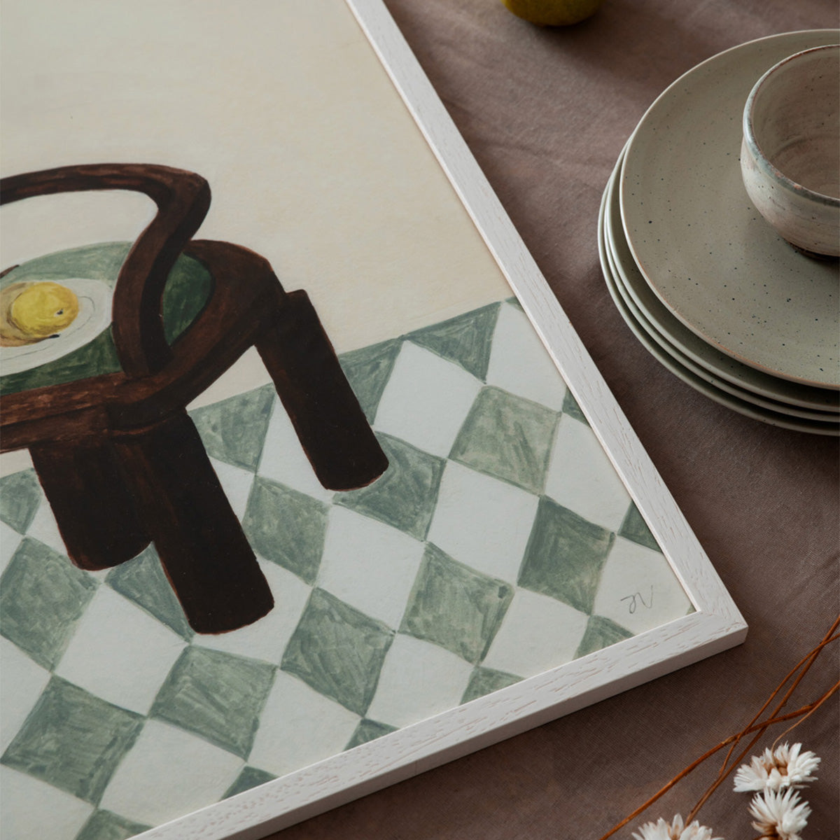 Chair With Fruit Print