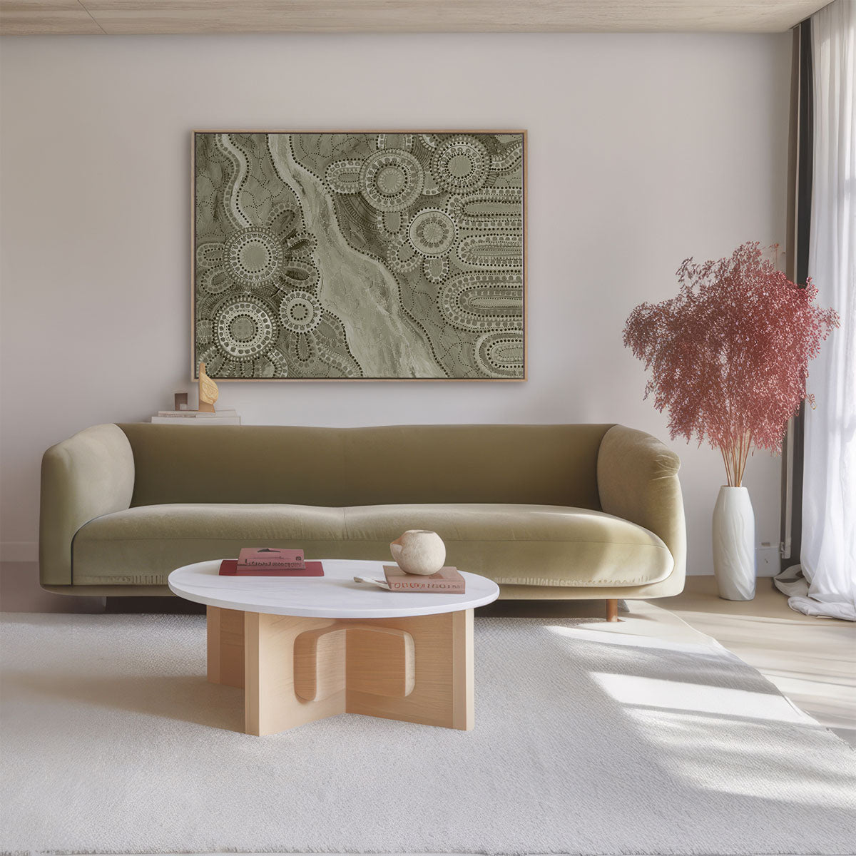 Bila III Green Portrait Art Print