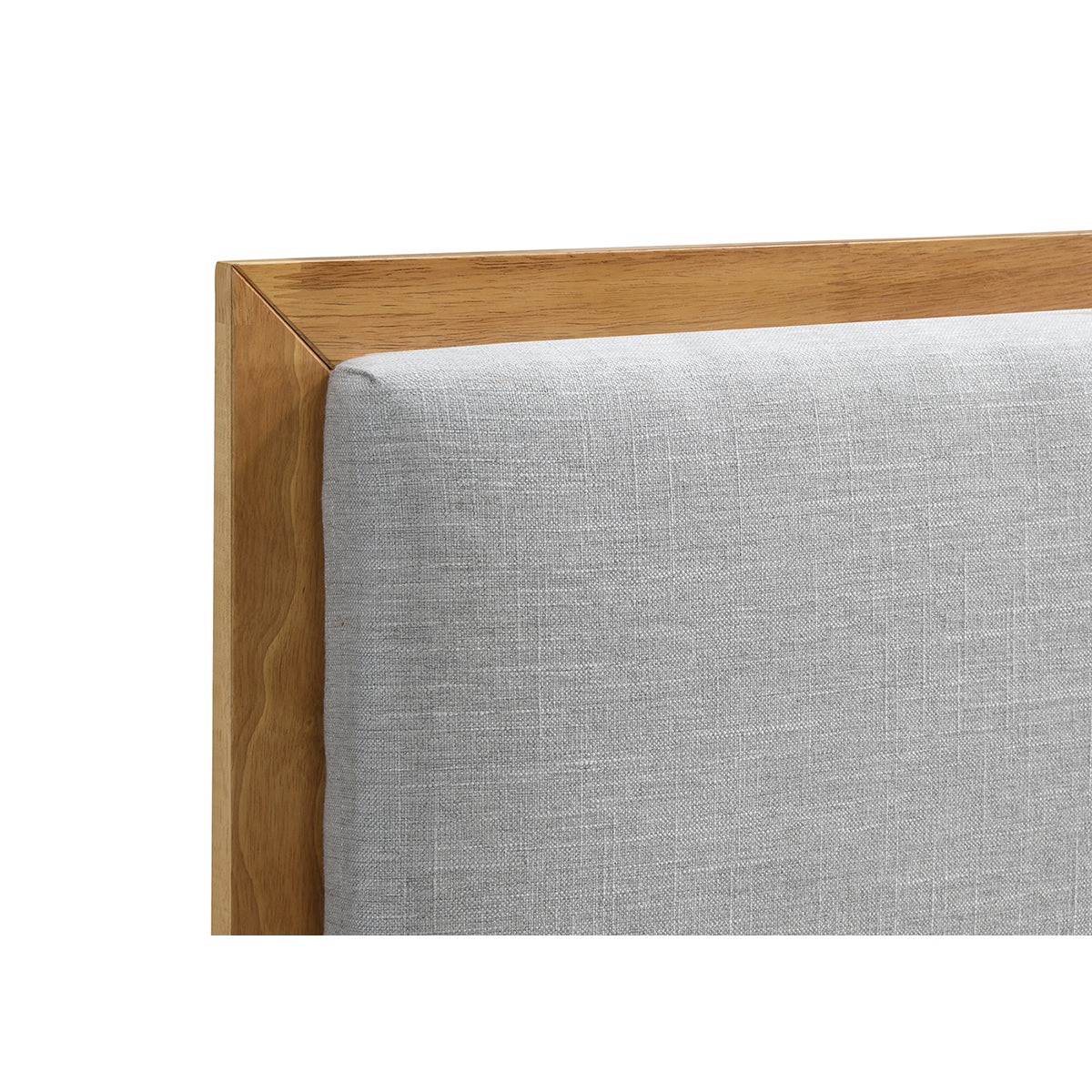 Amelia King Bed (Oak, Light Grey)