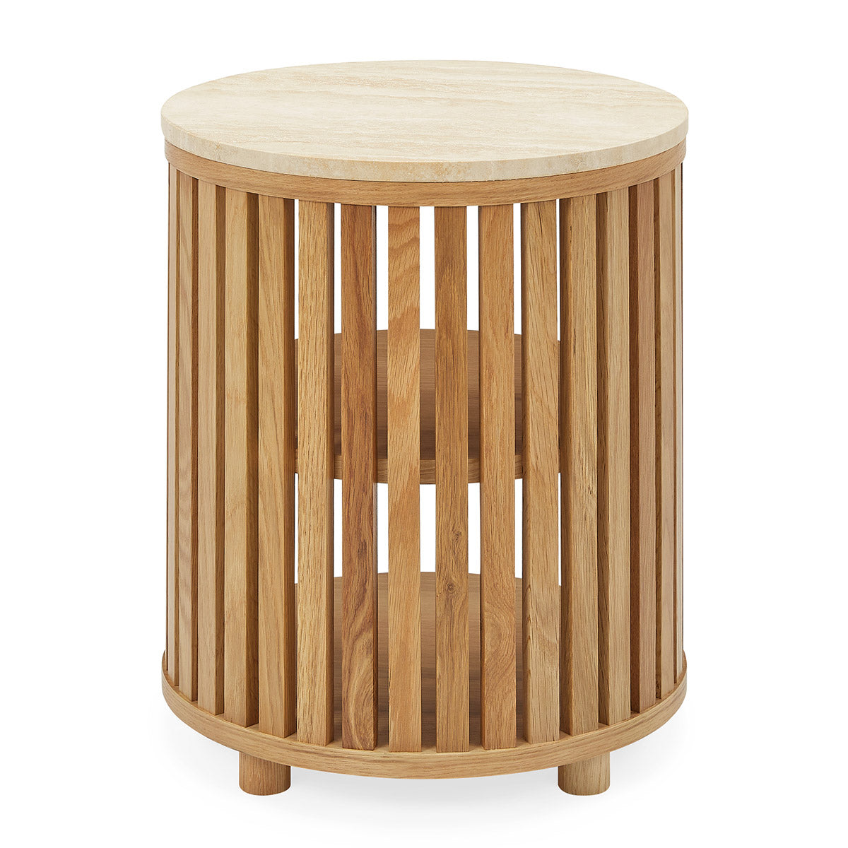 Atlanta Travertine Bedside Table