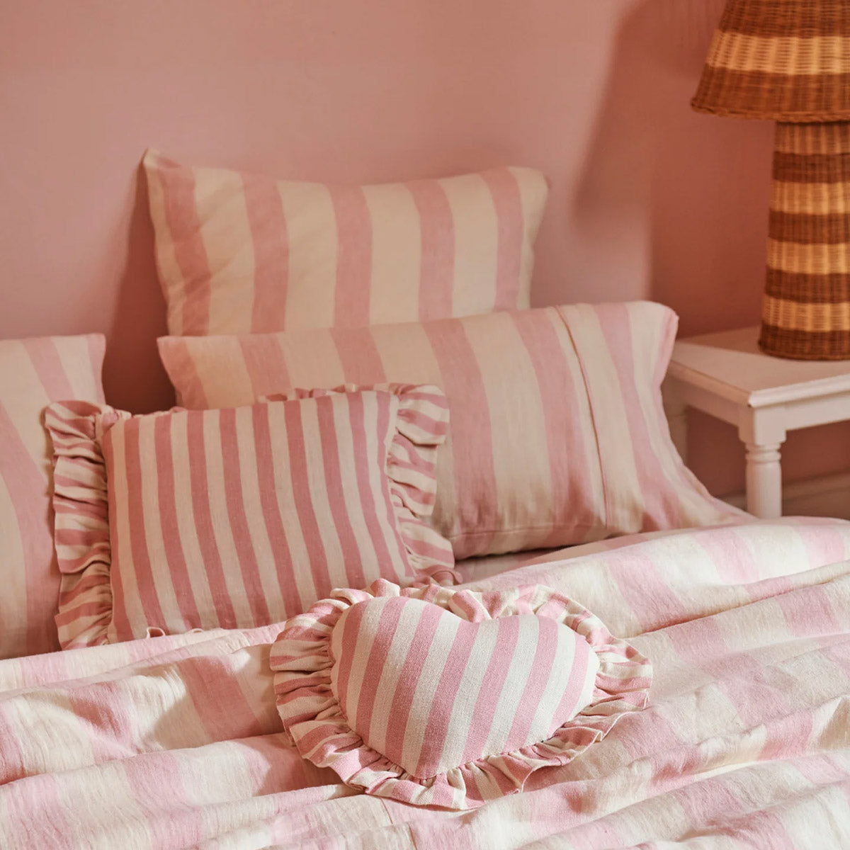 Candy Stripe Linen Pillowcases