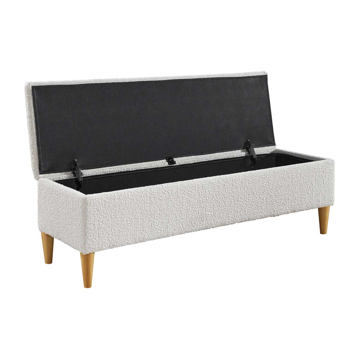 Charlotte Boucle Storage Bench