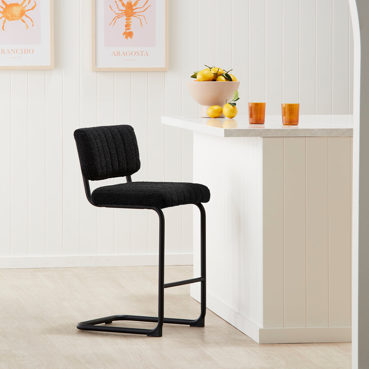 Blake Boucle Bar Stool