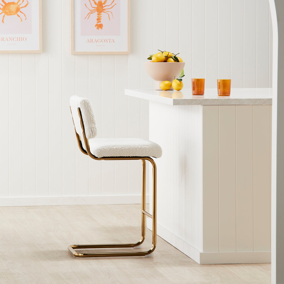 Blake Boucle Bar Stool