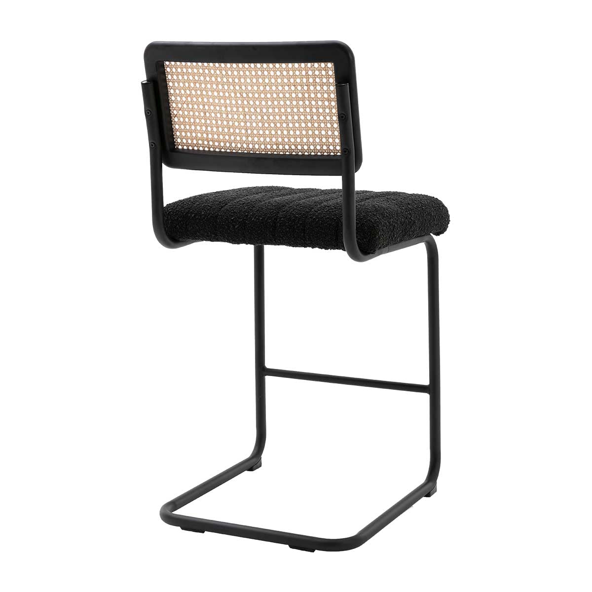 Blake Rattan Boucle Bar Stool