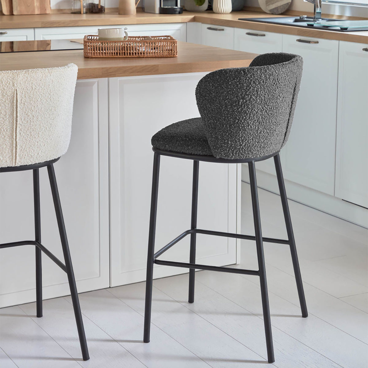 Ciselia Boucle Bar Stool (65cm)