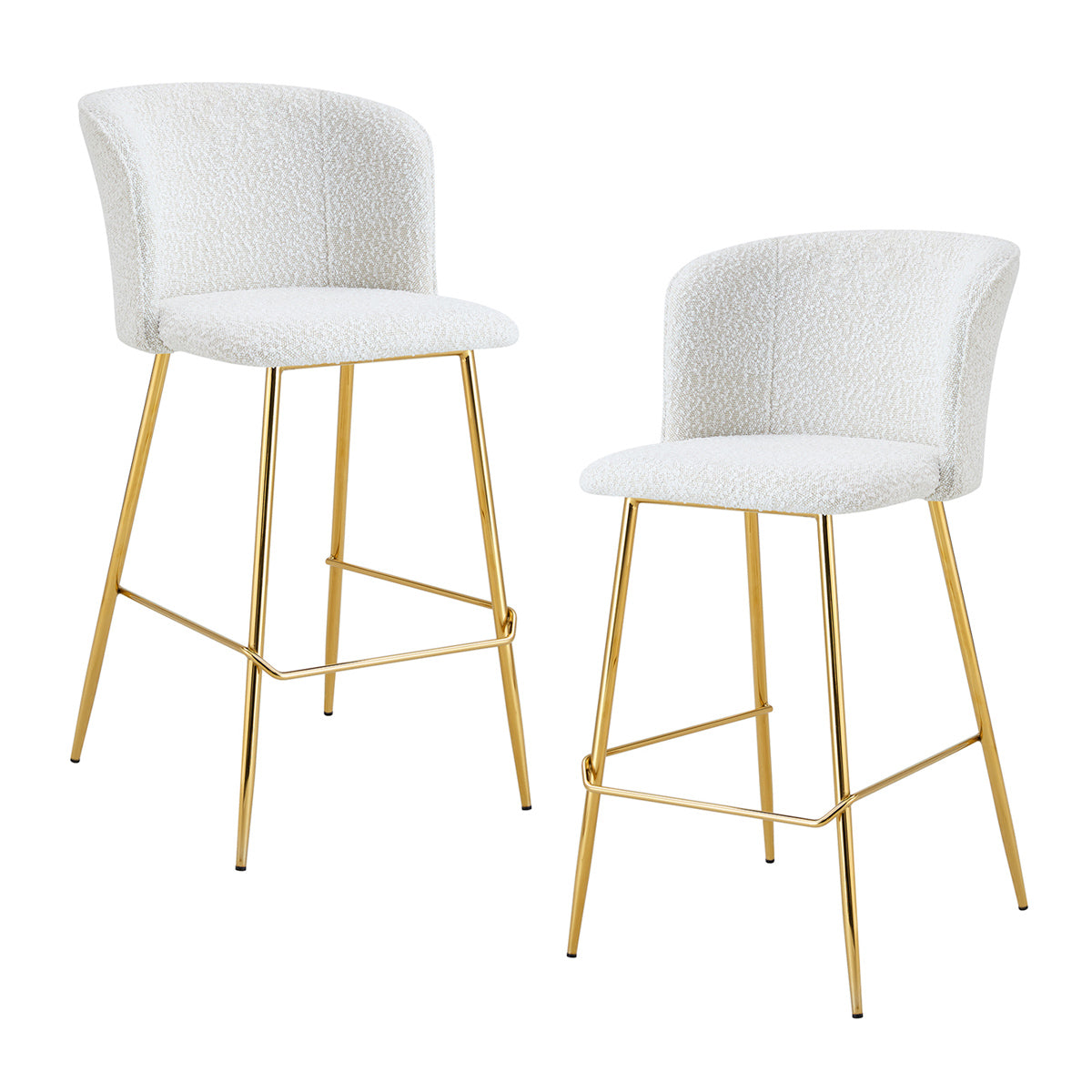 Anita Boucle Bar Stool (Set of 2)