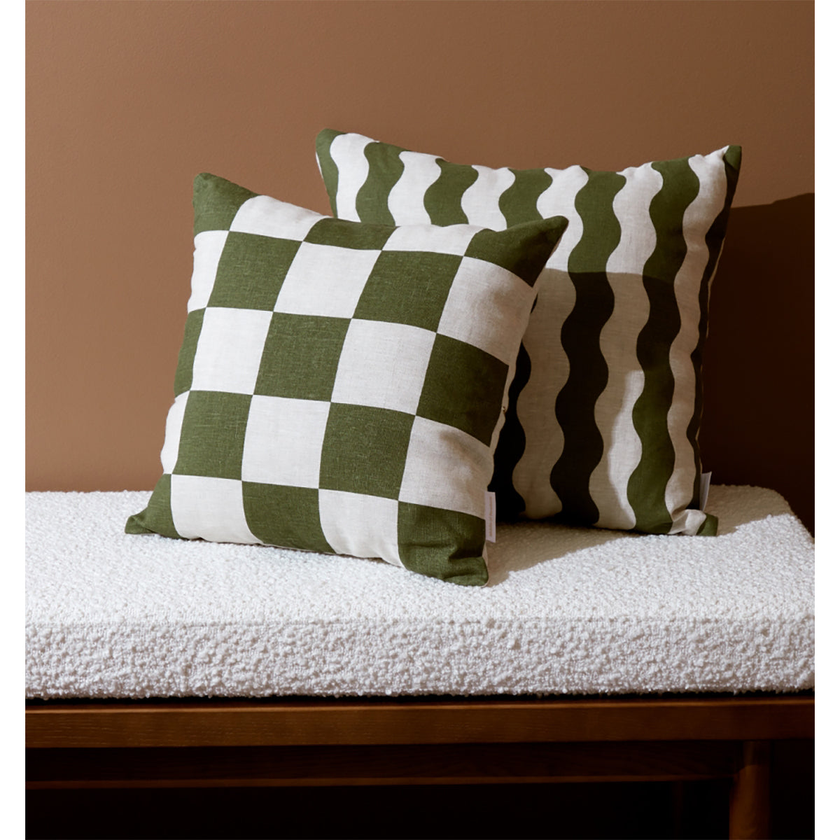 Big Check Square Cushion