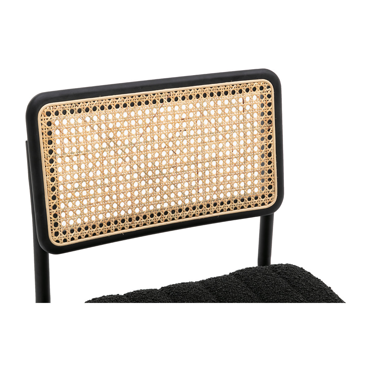 Blake Rattan Boucle Dining Chair