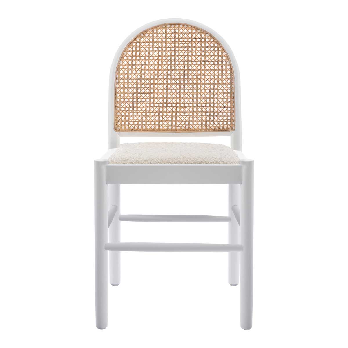 Capri Rattan Boucle Arch Dining Chair