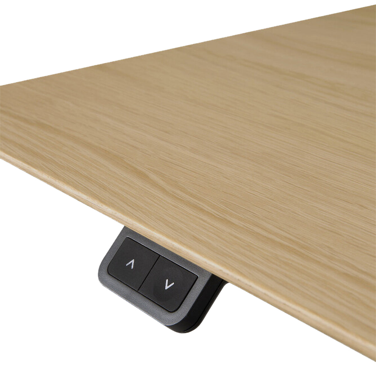 Bok Rectangle Adjustable Desk with Cable management UK (Oak, White, 140cm)