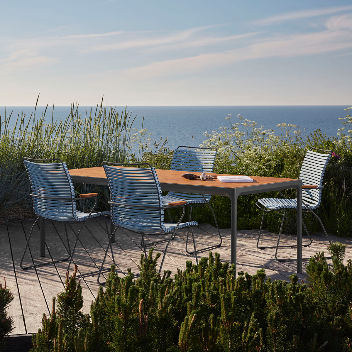 Click Outdoor Dining Chair with Armrest
