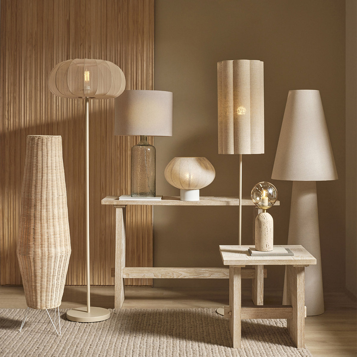 Carrington Linen Floor Lamp