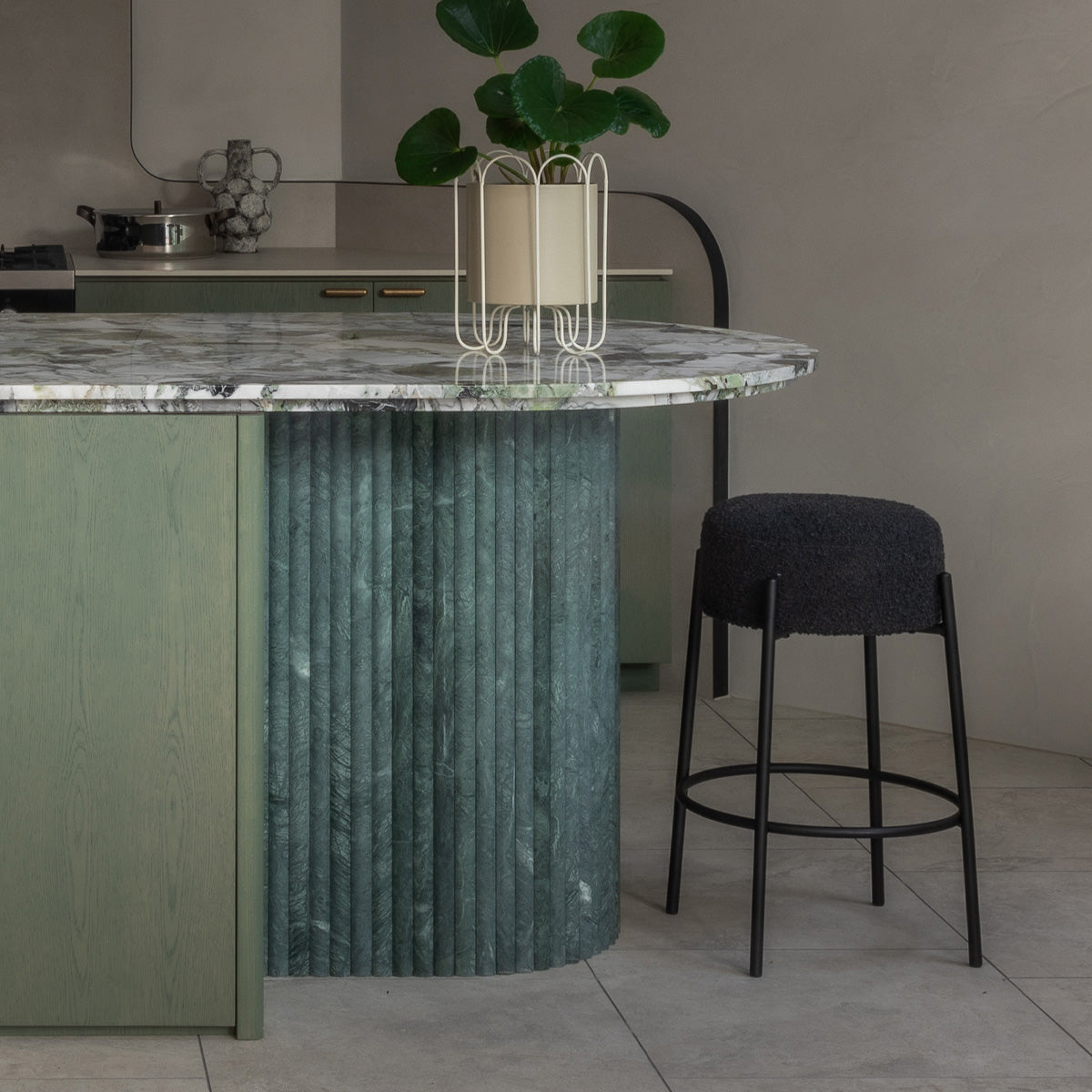 Amara Boucle Bar Stool