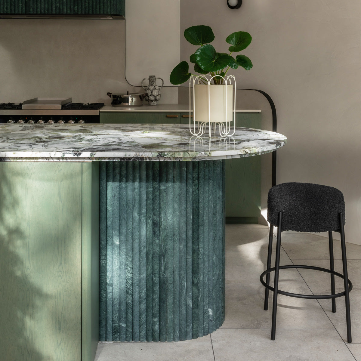 Amara Boucle Bar Stool