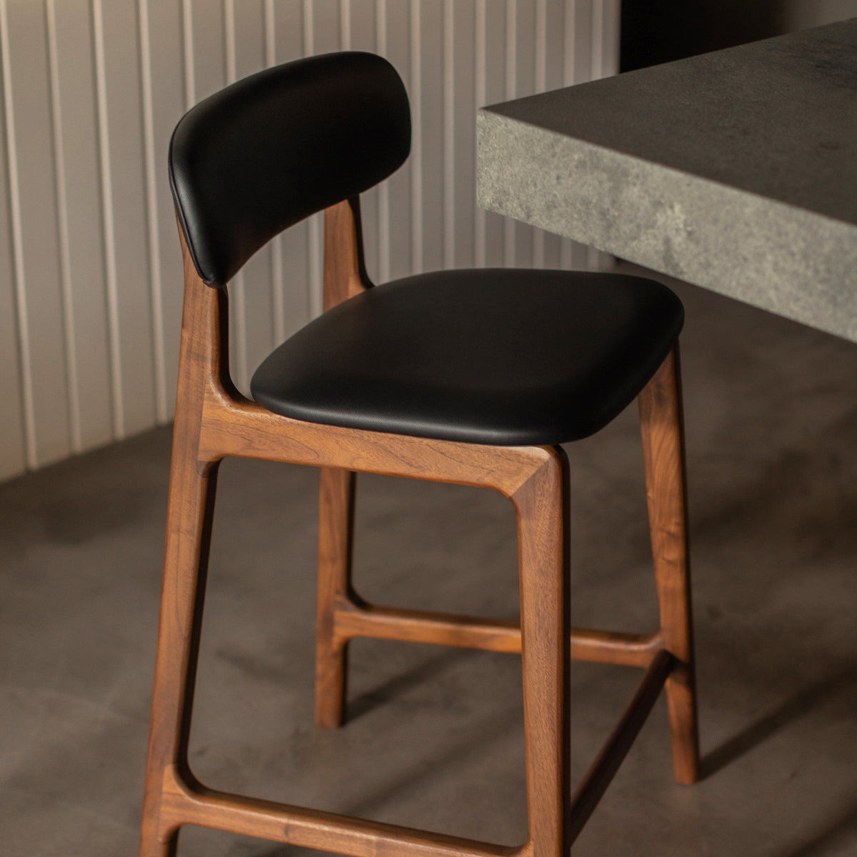 Alaska Leather Bar Stool