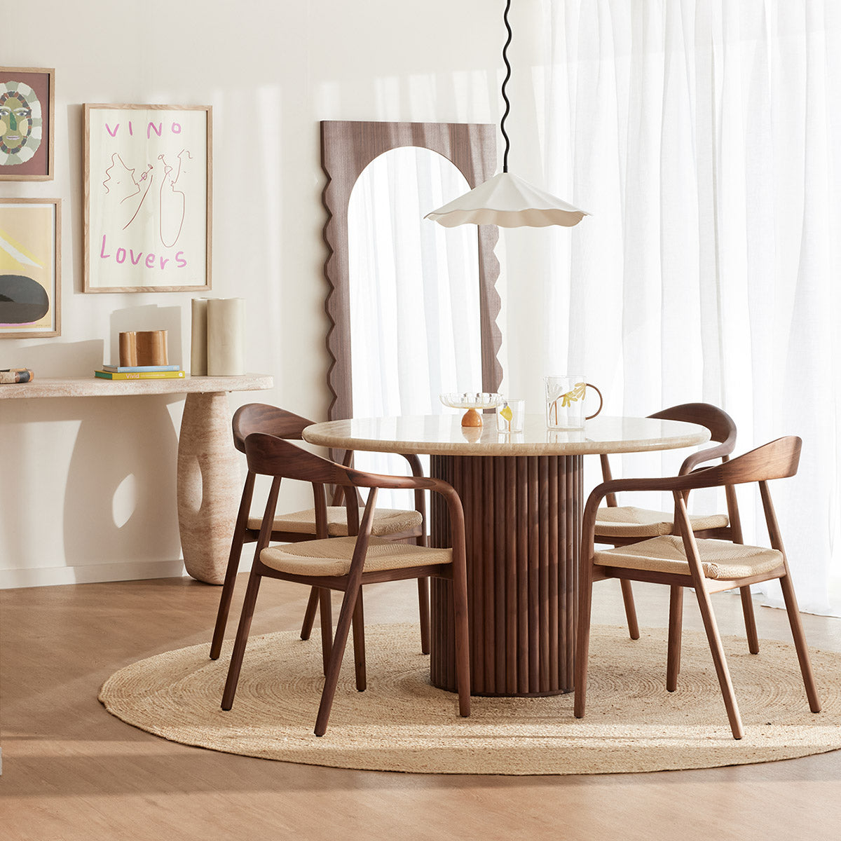 Cosmos Travertine Dining Table