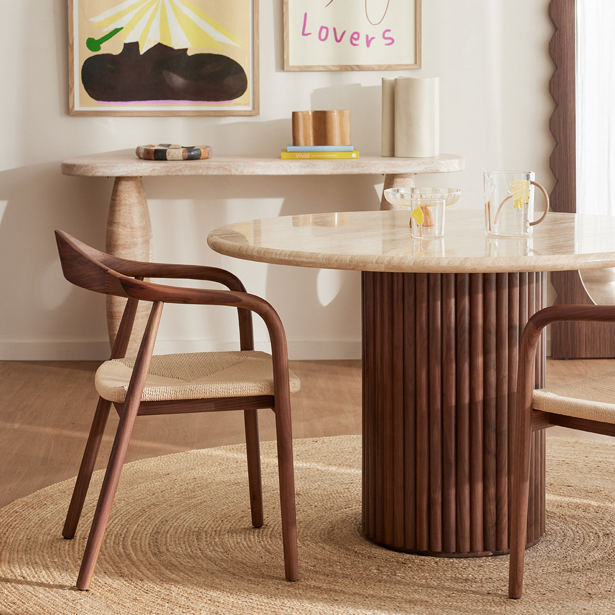 Cosmos Travertine Dining Table