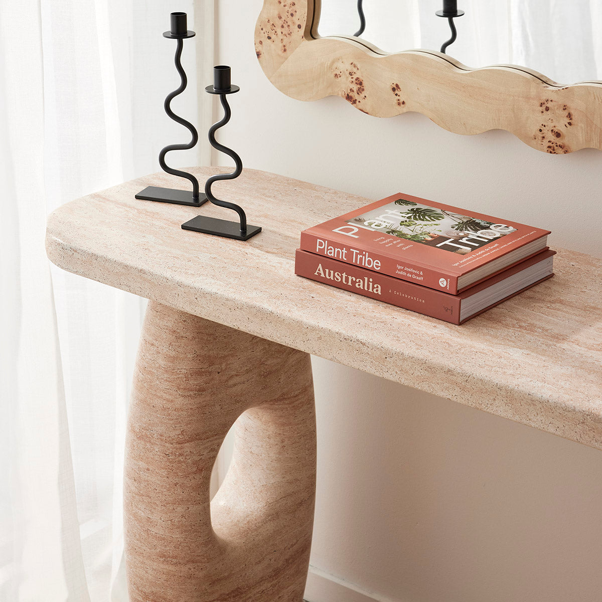 Azzurra Console (Travertine Finish)