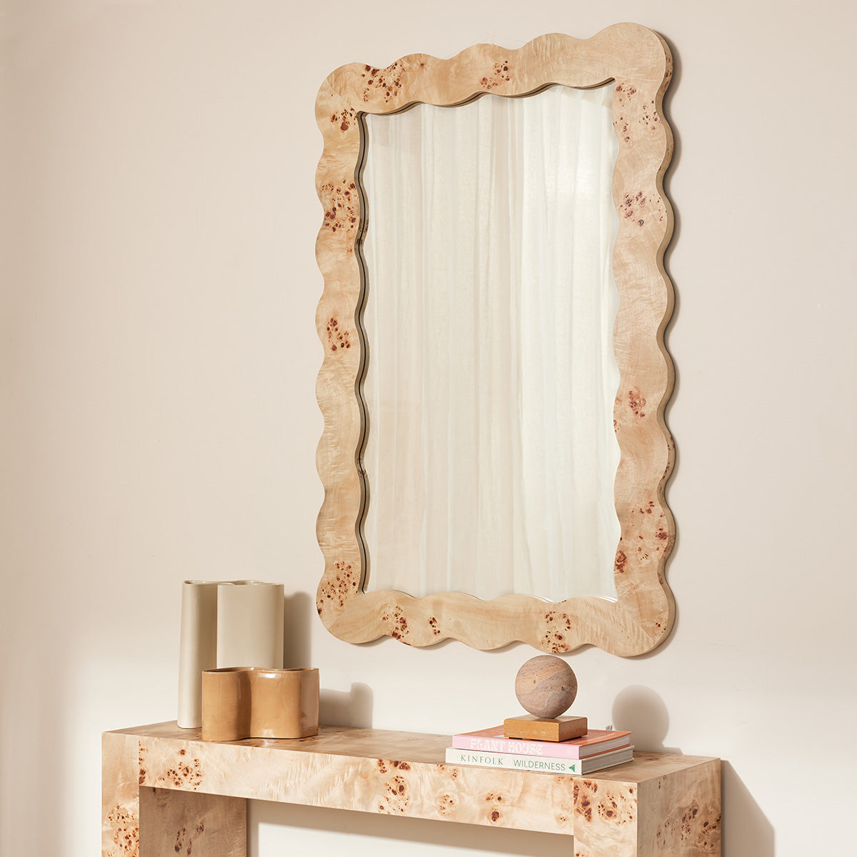 Carmella Burlwood Wall Mirror (80 x 120cm)