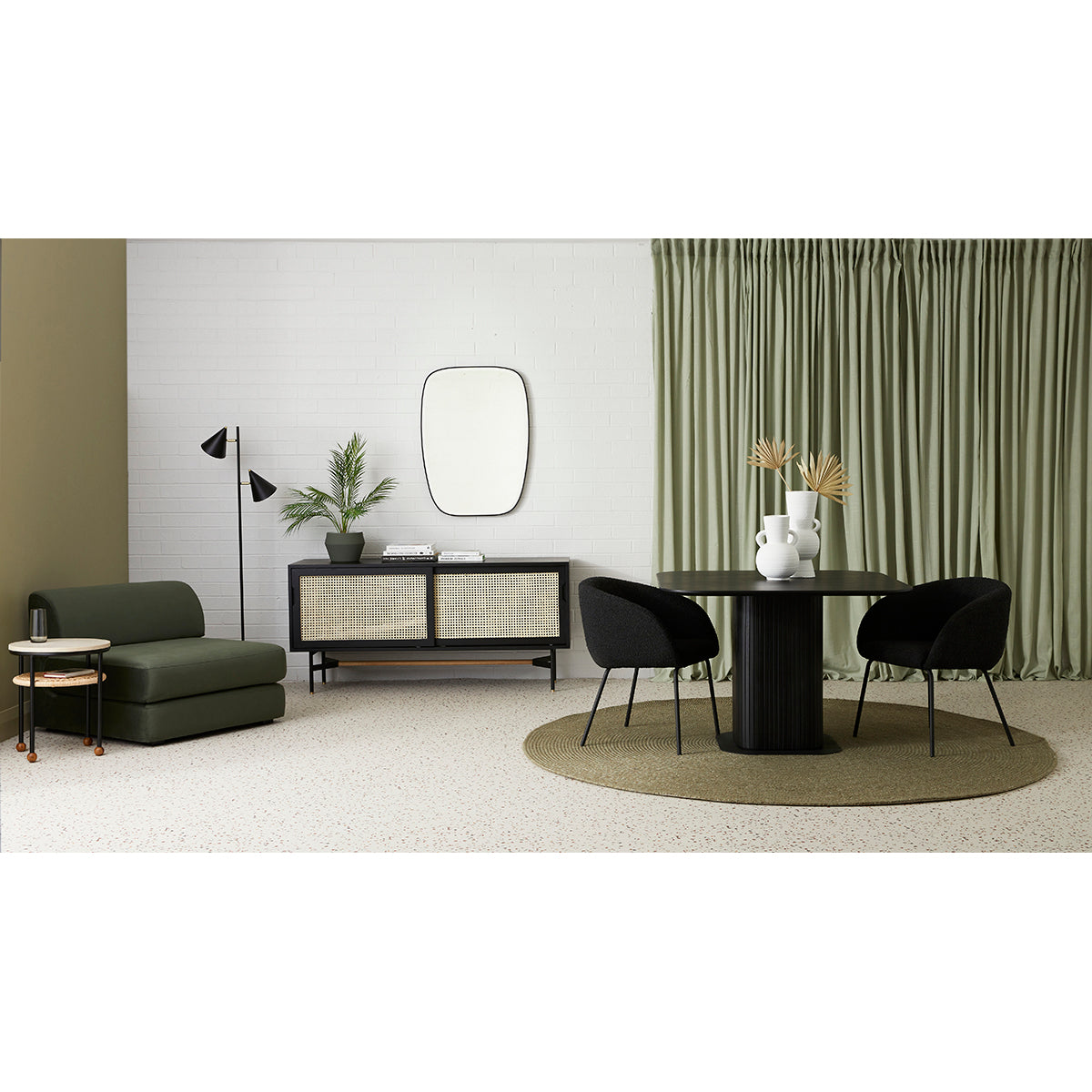 Avalon Boucle Dining Arm Chair