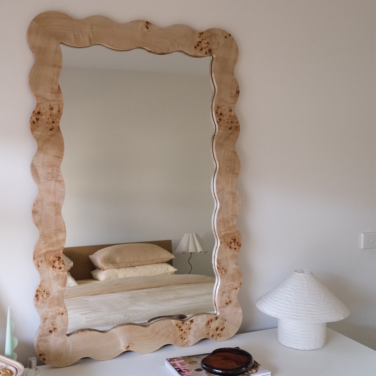 Carmella Burlwood Wall Mirror (80 x 120cm)
