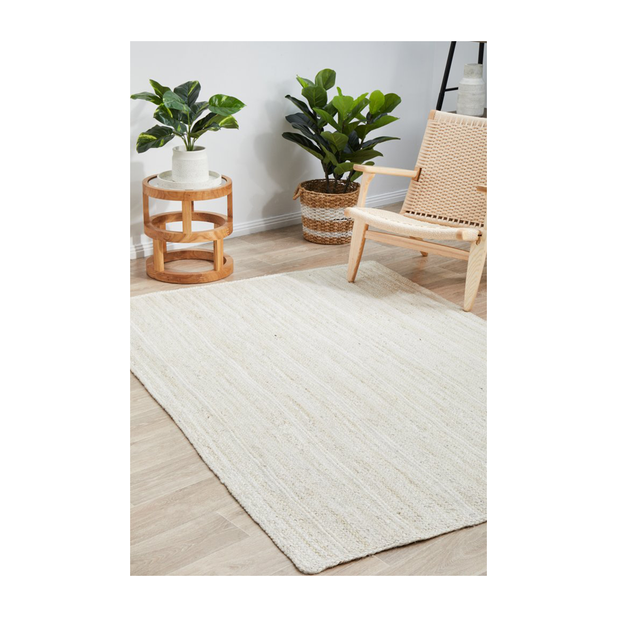 Bondi Rectangle Rug (White)