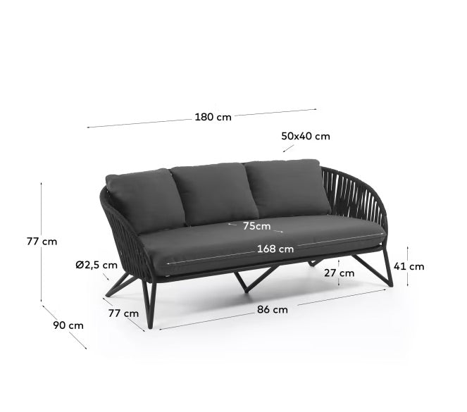 Branzie 3 Seater Outdoor Sofa