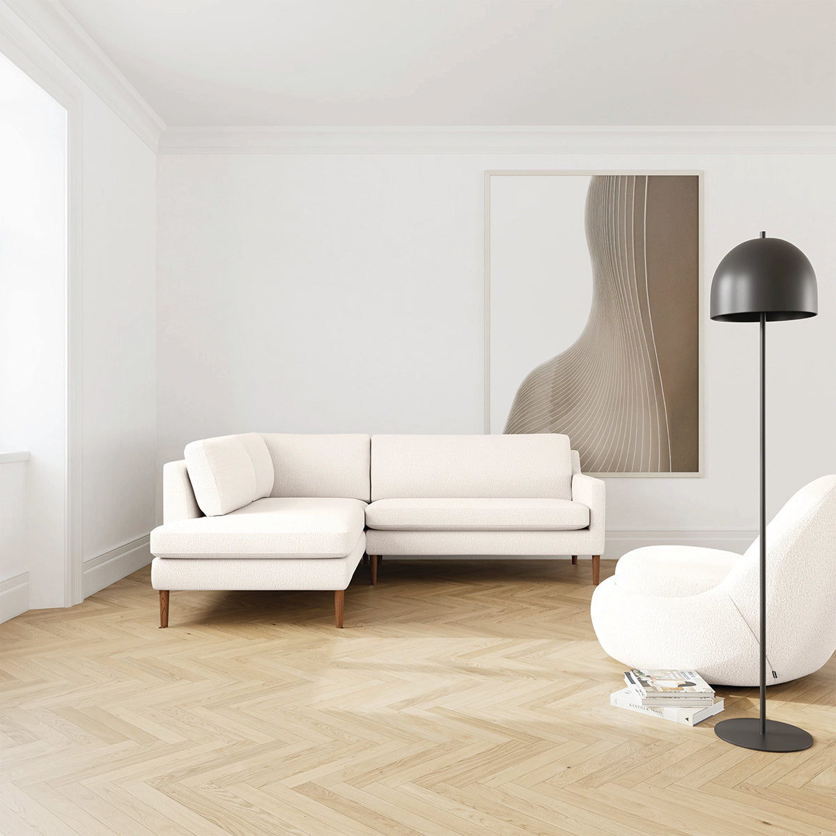 Astha Boucle Left Corner Sofa