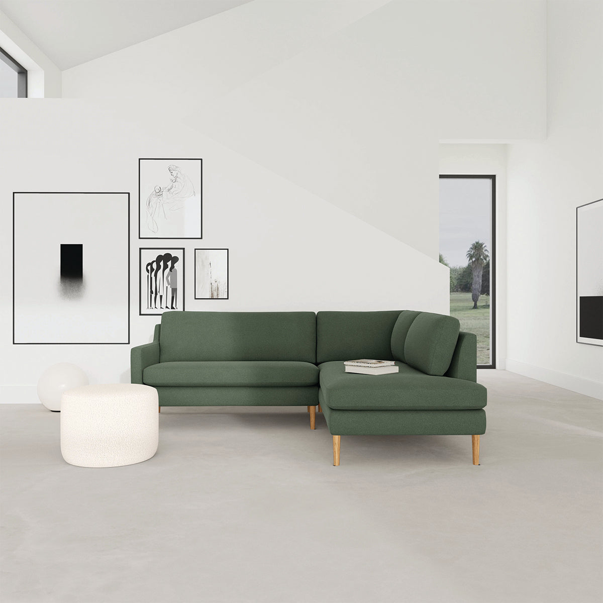 Astha Fabric Right Corner Sofa