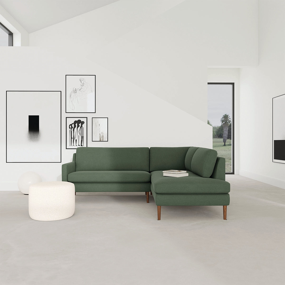 Astha Fabric Right Corner Sofa